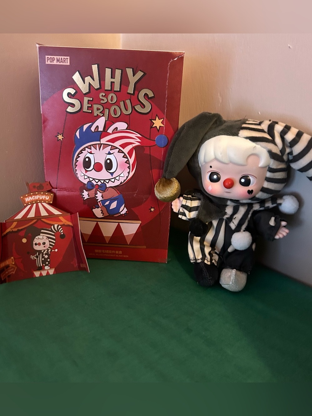 Why So Serious series vinyl plush pendant blind box Silver mist clown HACIPUPU